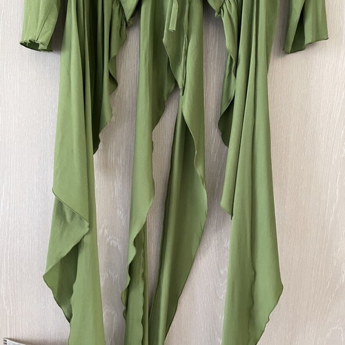 CRISTINAEFFE Vintage Y2K Green Lime Multiway Top Shirt, Medium