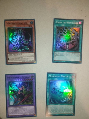 Yu-Gi-Oh cards INFO edition like new, set of 4