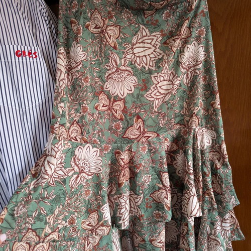 Project Soma midi skirt like new, size M/L, brown and green