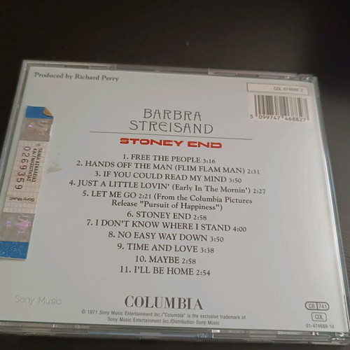 Barbra Streisand Stoney End CD like new, Collectors Choice Edition