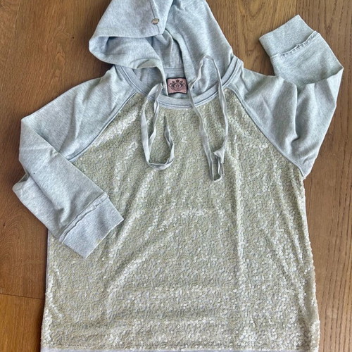 Juicy Couture sweatshirt with hood and sequins like new, size M