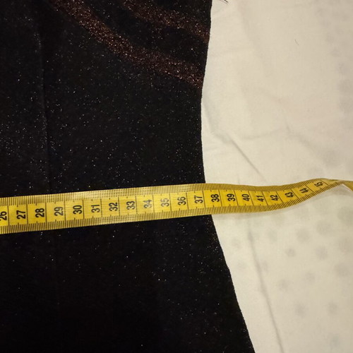 Day dress Small like new, black with metallic stripes