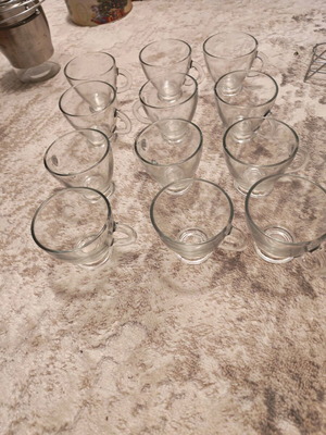 Set of 12 Glass Cups Like New