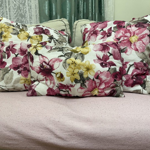Set of 5 floral sofa pillows