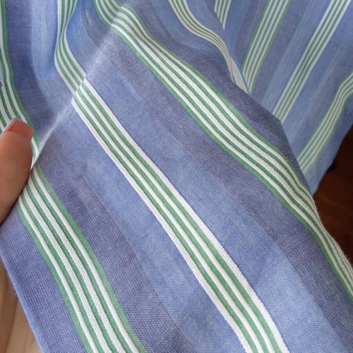 Christian Dior shirt used, size L, blue green white short sleeve