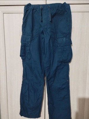 Cargo pants for 13-year-old boy like new, blue, size 158 cm