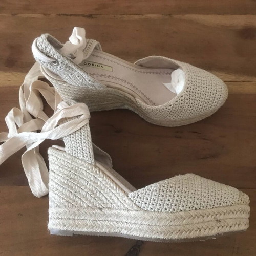 Corina woven espadrilles with 9 cm heel size 39, like new
