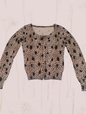 Guess Los Angeles Small cardigan with leopard print like new