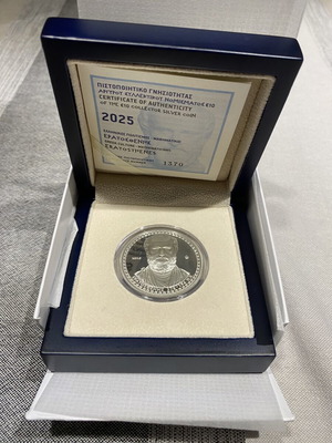 10 Euros Silver Proof Coin Eratosthenes Greece New