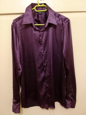 Sorbino satin shirt like new, size M 38 10, purple