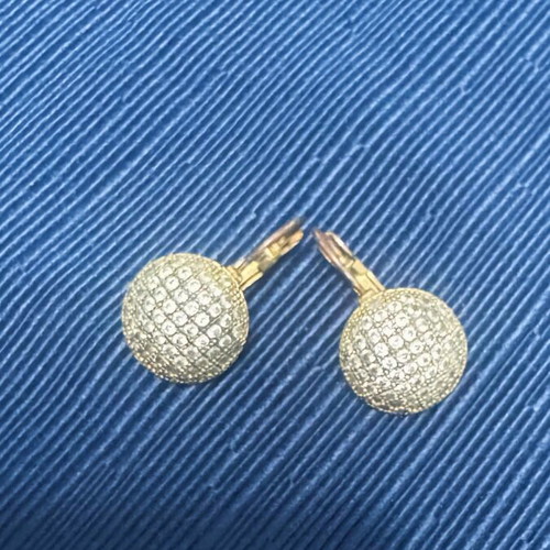 VG Styline gold-tone drop earrings with stones