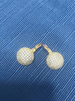 VG Styline gold-tone drop earrings with stones