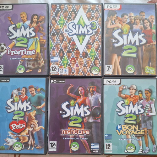 Sims PC games like new, complete set