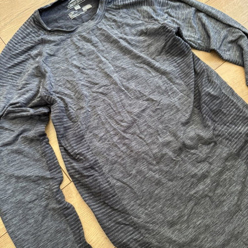 Men's long sleeve sports shirt, grey, size L
