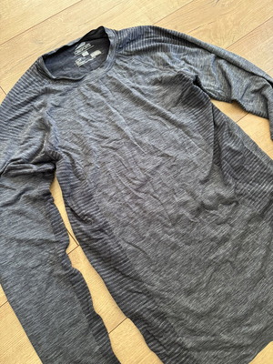 Men's long sleeve sports shirt, grey, size L