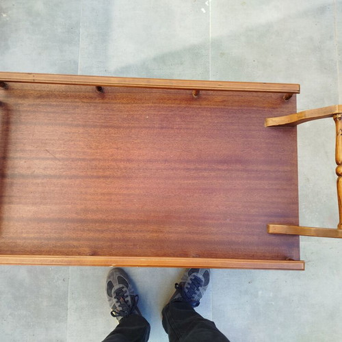 Bar trolley used, solid wood, dimensions 75x84