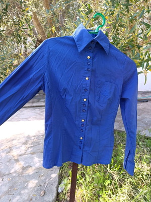 Ysatis Y2K shirt mid-length blue small like new