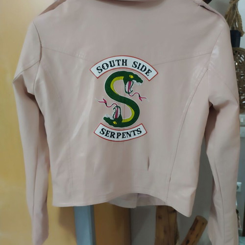 Riverdale South Side Serpents PU leather jacket new pink