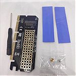  Nvme Adapter M.2 Nvme to Pcie 4.0 Riser Card Pcie X16 X8 X4 Expansion Mkey