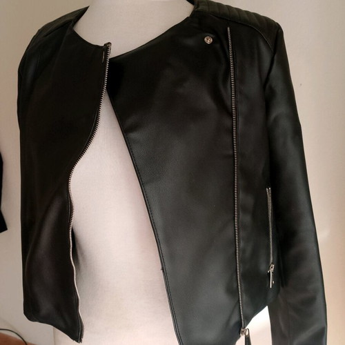 Women's biker jacket used, size Small, black
