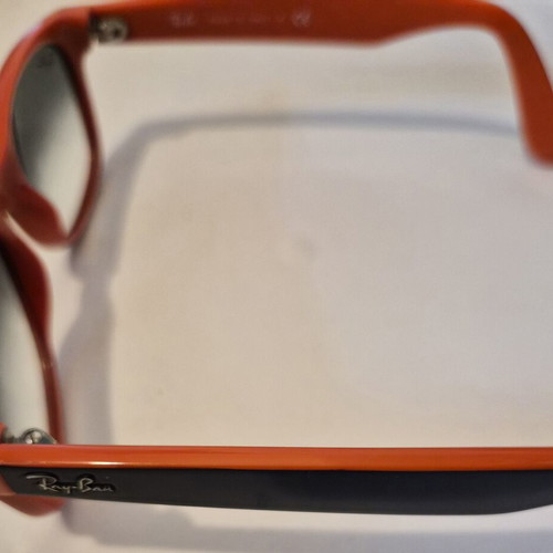 Ray-Ban New Wayfarer RB 2132 sunglasses used, orange black bicolor