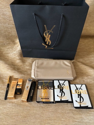 Ysl cosmetics set new with pouch and perfume samples