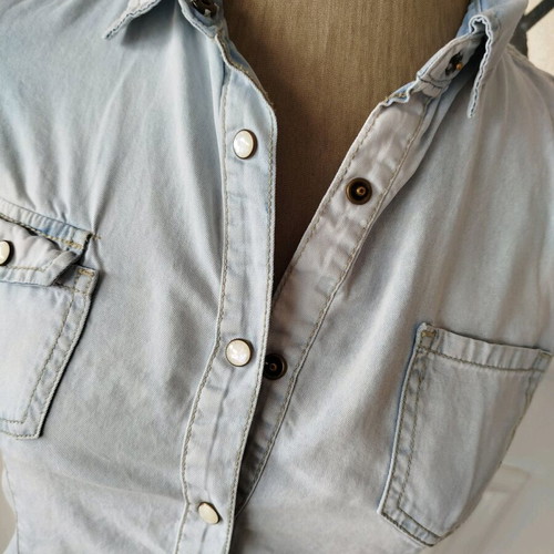 Bershka denim shirt almost new, blue, size S