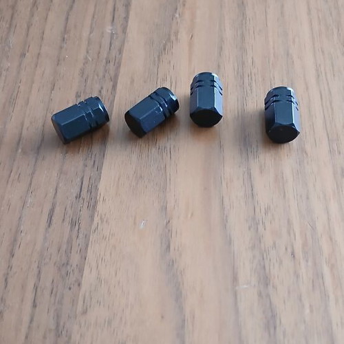 Valve Caps Set of 4 New, Aluminum Alloy, Black