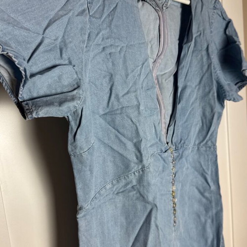 Zara denim playsuit used, light blue, size XL