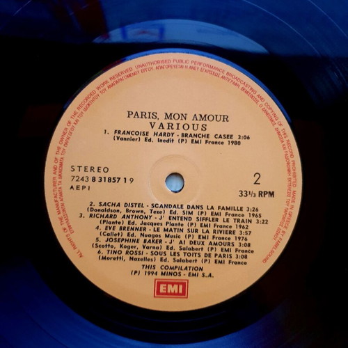 Paris Mon Amour vinyl record like new, 1994 French collection