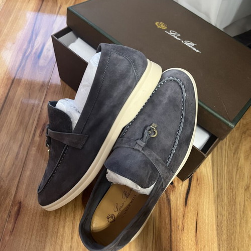 Loro Piana women's shoes like new, natural leather, size 38, blue