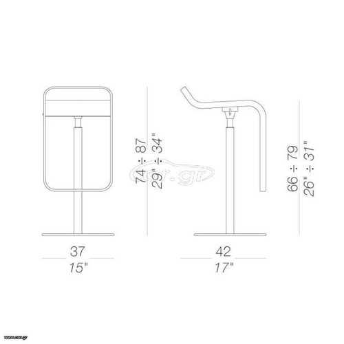 Lapalma LEM S80 Bar Stools used, set of 6 pieces