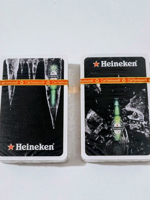 Heineken Cartamundi playing card set, new, pack of 2