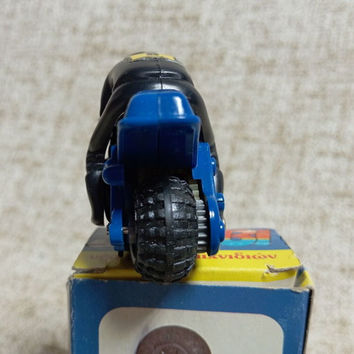 Kivi Blue Motorcycle with Rider new, with box, vintage