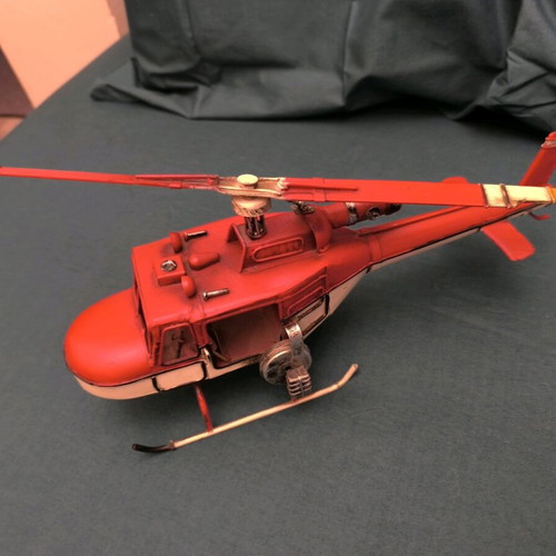 Vintage decorative metal helicopter model new