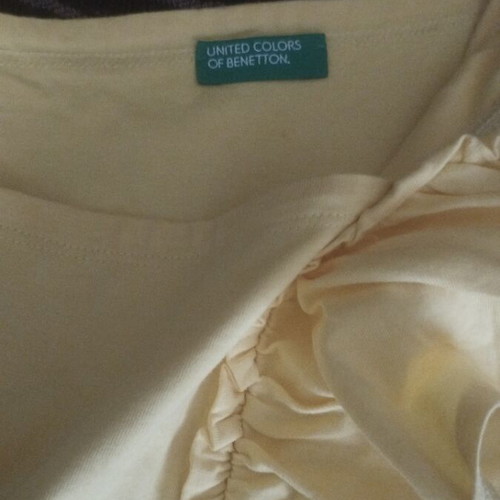 Benetton yellow girls' blouse size XL, like new, age 10-11