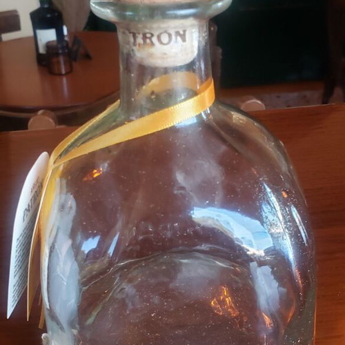 Empty bottles used with various liquor labels