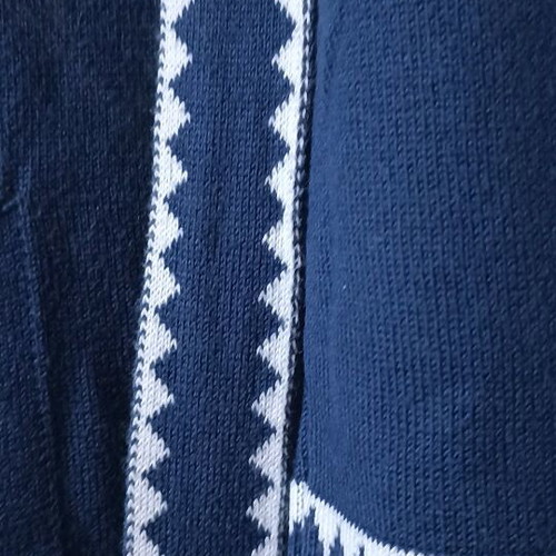 Aggel Knitwear cardigan knit, like new, size S/M, white-blue