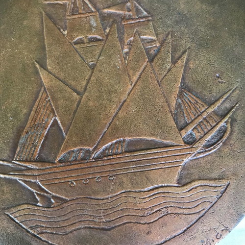 Large metal medal by Titsa Chrysokhoidi used
