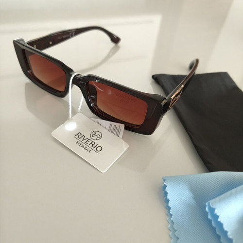 Riverio Eyewear rectangular sunglasses, vintage style, brown tortoiseshell
