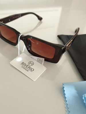 Riverio Eyewear rectangular sunglasses, vintage style, brown tortoiseshell