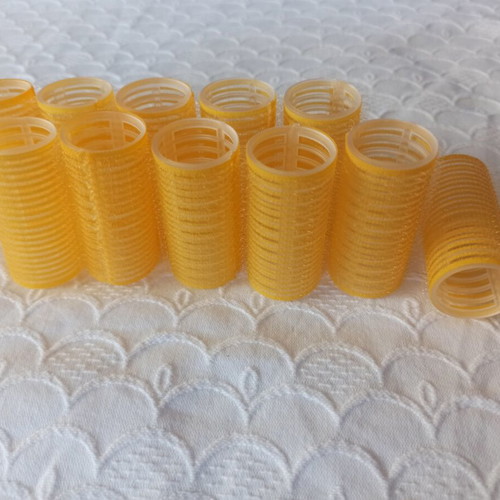 Hair rollers yellow color set of 12 like new