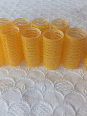 Hair rollers yellow color set of 12 like new
