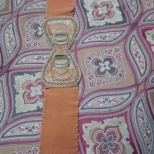 Belt slightly used, light brown, elastic, size 115