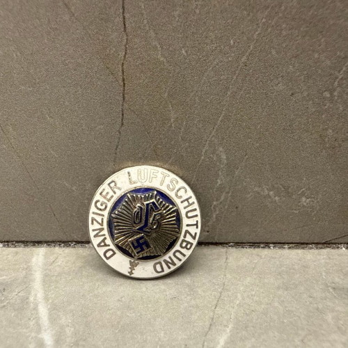 Danziger Luftschutzbund DLB WWII enamel badge