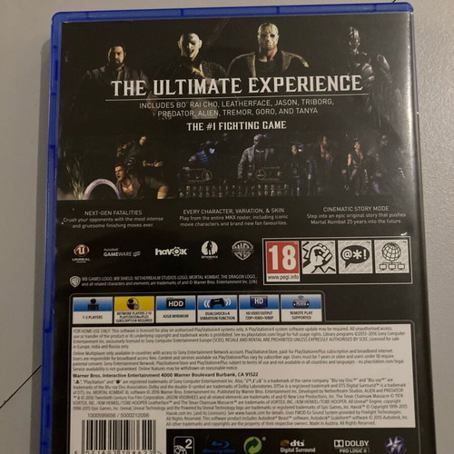 Mortal Kombat XL PS4 complete edition with all characters like new
