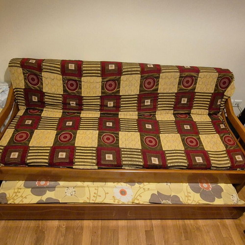 Sofa bed with extra sliding bed like new