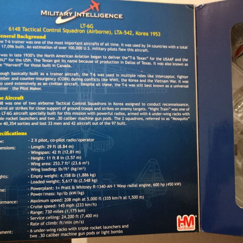 Metal model North American LT-6G Texan new, scale 1:72