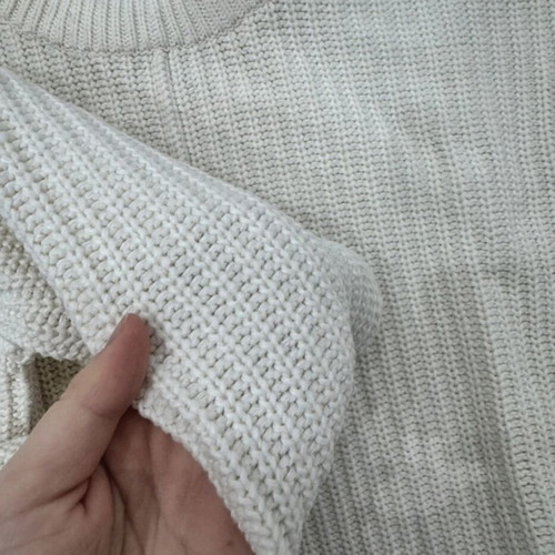 White knitted blouse used, size S