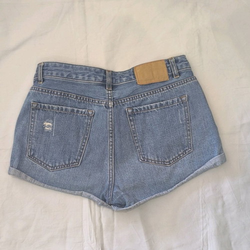 Pull & Bear denim shorts with rips, size small, like new
